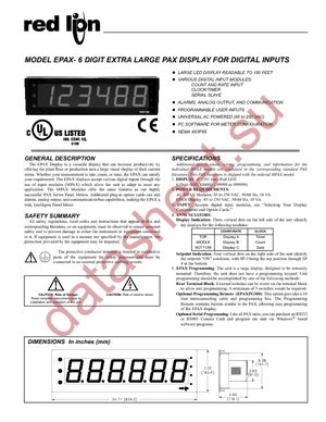 EPAX0600 datasheet  